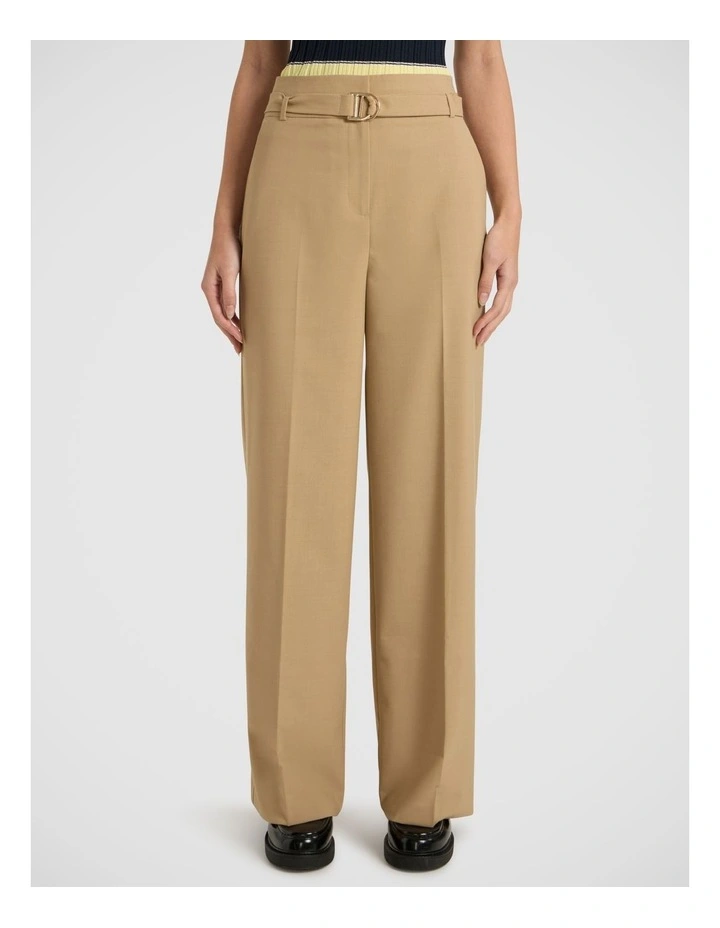 Derby Wide Leg Pant in Tan image 2