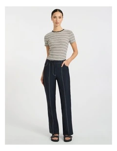 Manhattan Kick Flare Pant in Navy