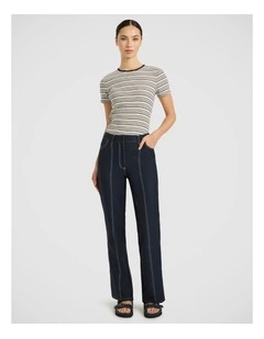 Manhattan Kick Flare Pant in Navy