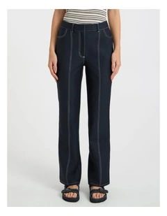 Manhattan Kick Flare Pant in Navy