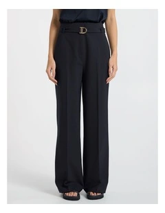 Derby Wide Leg Pant in Navy