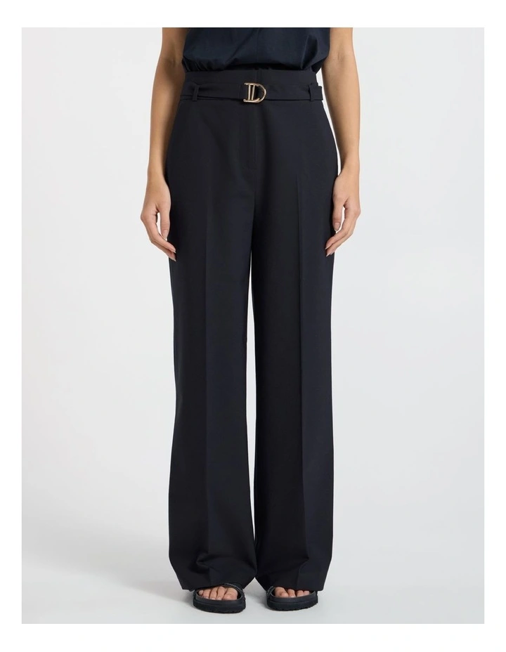 Derby Wide Leg Pant in Navy image 1