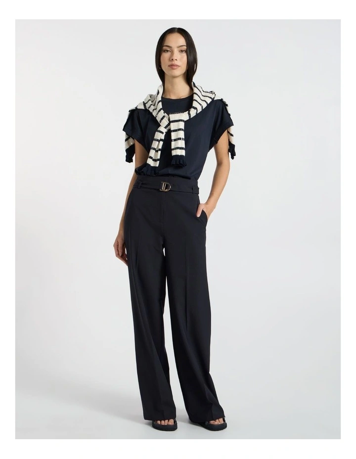 Derby Wide Leg Pant in Navy image 1