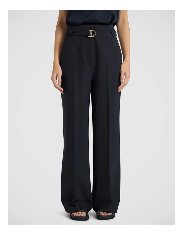 Derby Wide Leg Pant in Navy image 2