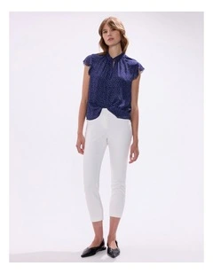 Alana Welt Pocket Pant in White