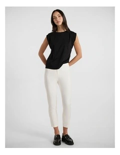Alana Welt Pocket Pant in White