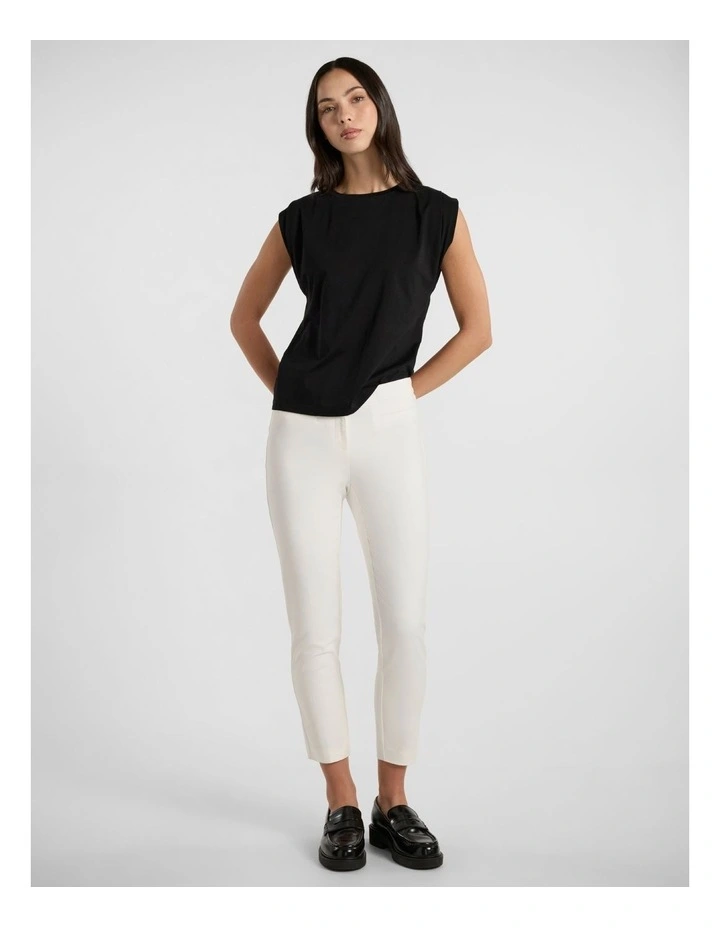 Alana Welt Pocket Pant in White image 1
