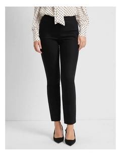 Phoebe Straight Leg Pant in Black