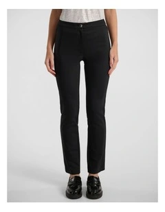 Phoebe Straight Leg Pant in Black