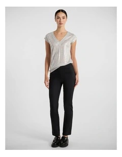 Phoebe Straight Leg Pant in Black