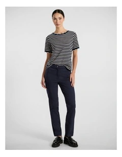 Phoebe Straight Leg Pant in Navy