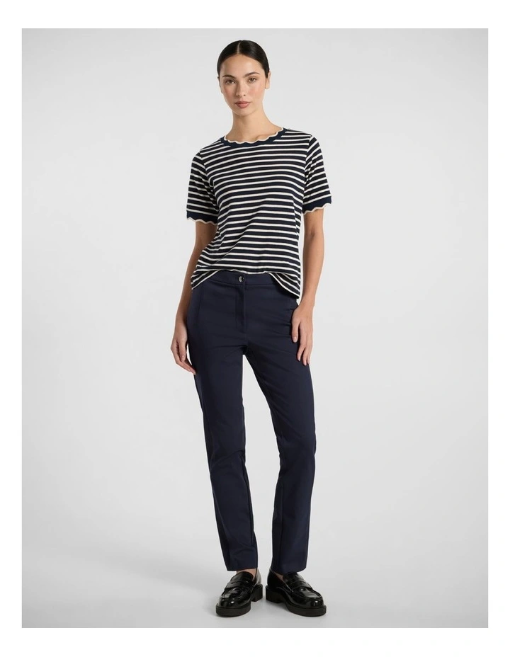 Phoebe Straight Leg Pant in Navy image 1