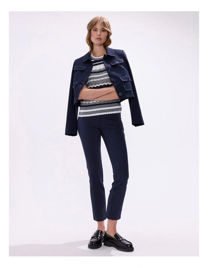 Phoebe Straight Leg Pant in Navy image 1