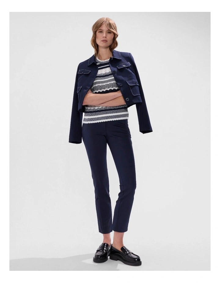 Phoebe Straight Leg Pant in Navy image 2
