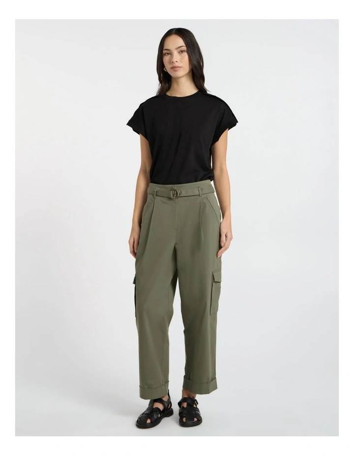 Bargo Cargo Pant in Olive Green image 2