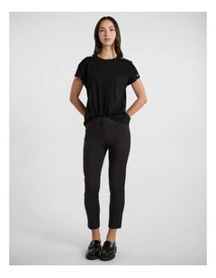 Alana Welt Pocket Pant in Black