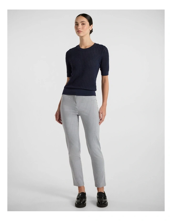 Leda Straight Leg Pant in Ink/White image 2