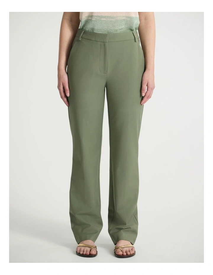Austen Straight Leg Pant in Olive Green image 2