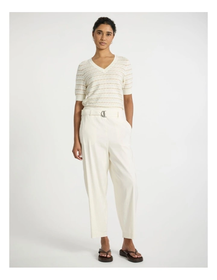 Adonis Barrel Leg Pant in Ivory image 1