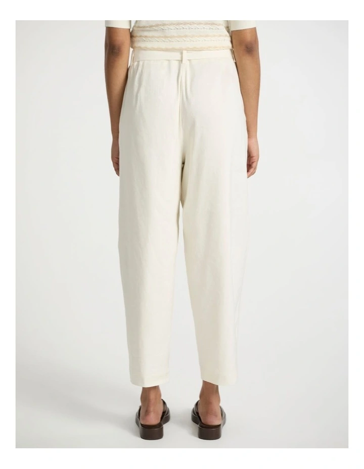 Adonis Barrel Leg Pant in Ivory image 3