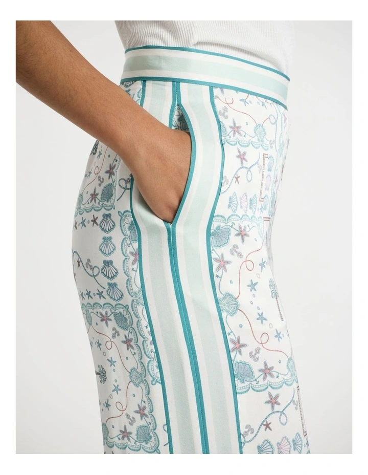 Sign Of The Tiles Pant in Ivory Multi image 4