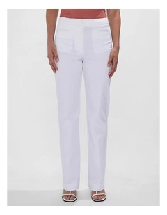 Carmen Straight Leg Pant in White