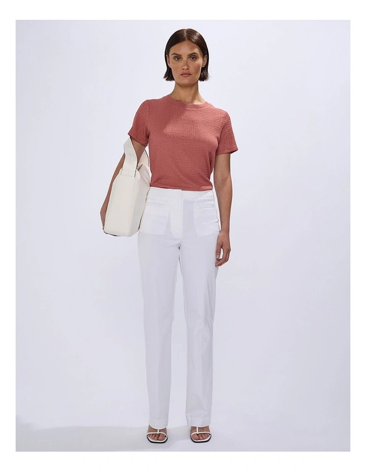 Carmen Straight Leg Pant in White image 1