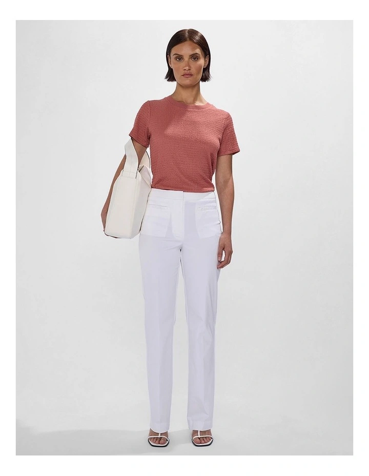 Carmen Straight Leg Pant in White image 2