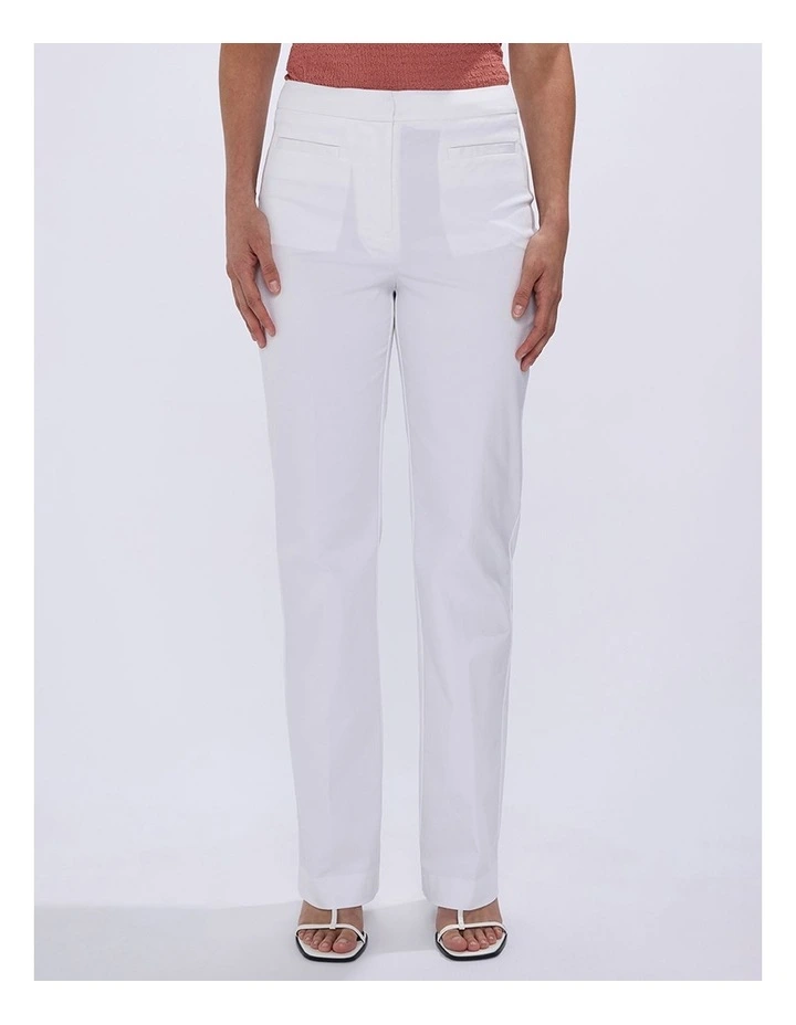 Carmen Straight Leg Pant in White image 2