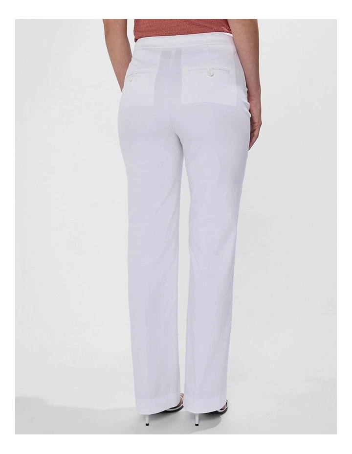 Carmen Straight Leg Pant in White image 3