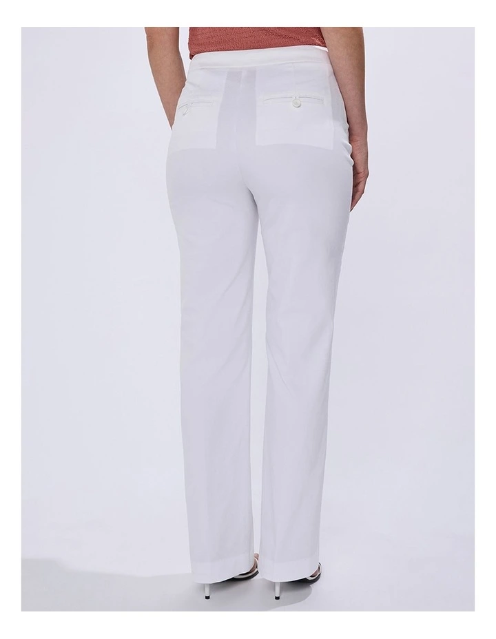 Carmen Straight Leg Pant in White image 3