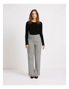 Shania Straight Leg Pant in Black/White