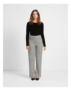 Shania Straight Leg Pant in Black/White