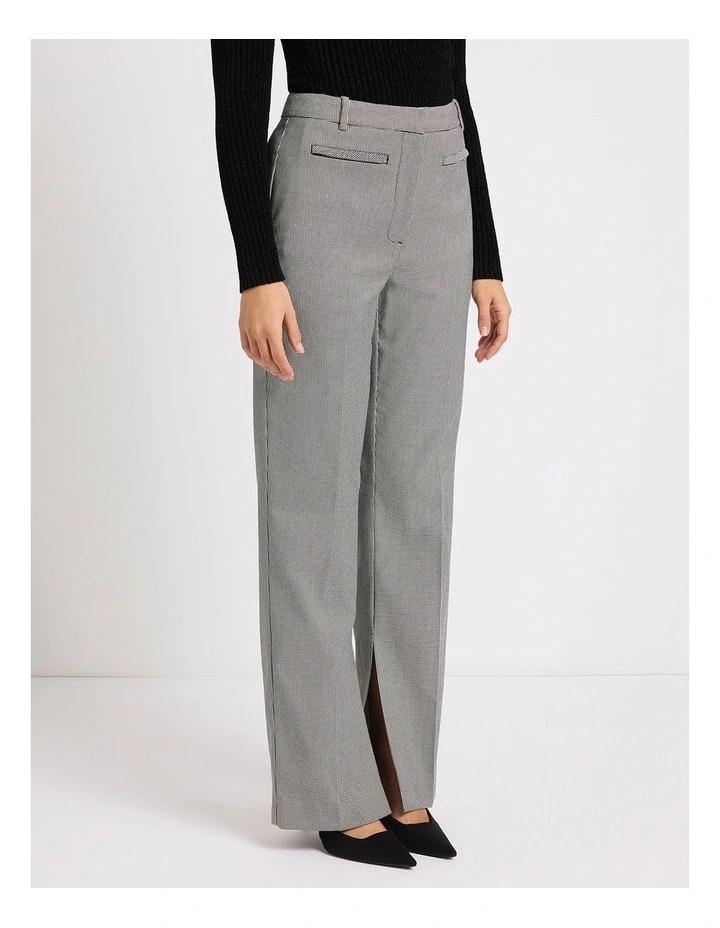 Shania Straight Leg Pant in Black/White image 2