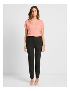 Louvre Slim Leg Pant in Caviar Charcoal