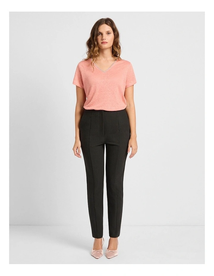 Louvre Slim Leg Pant in Caviar Charcoal image 1