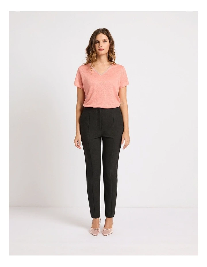 Louvre Slim Leg Pant in Caviar Charcoal image 1