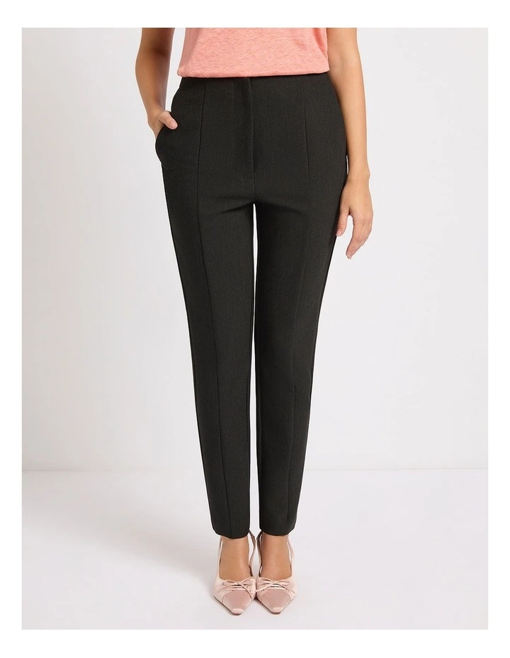 Louvre Slim Leg Pant in Caviar Charcoal image 2