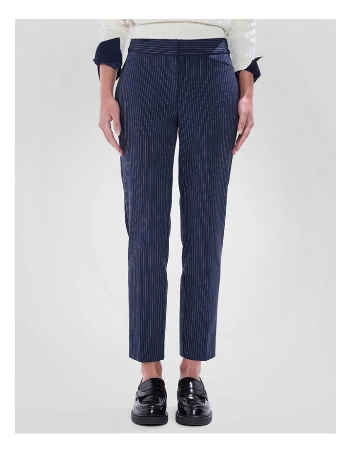 Courtier Pinstripe Pant in Navy Stripe image 2