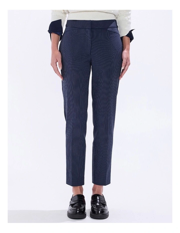 Courtier Pinstripe Pant in Navy Stripe image 2