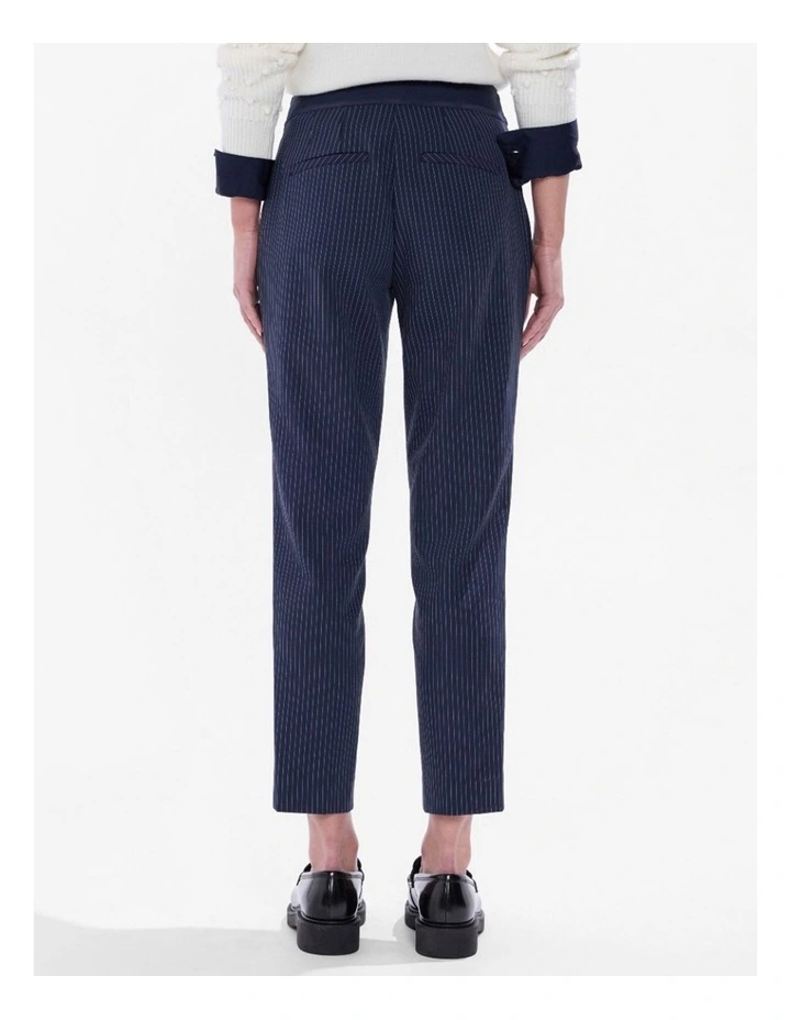 Courtier Pinstripe Pant in Navy Stripe image 3