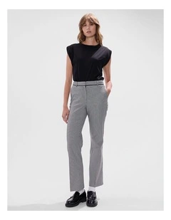 Emily Straight Leg Pant in Black/White