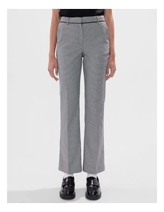 Emily Straight Leg Pant in Black/White