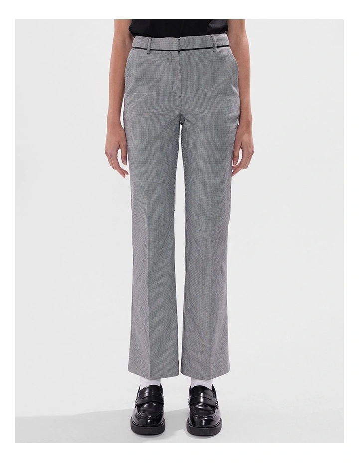 Emily Straight Leg Pant in Black/White image 1