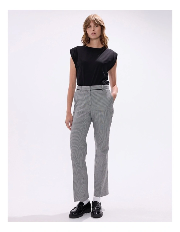 Emily Straight Leg Pant in Black/White image 1