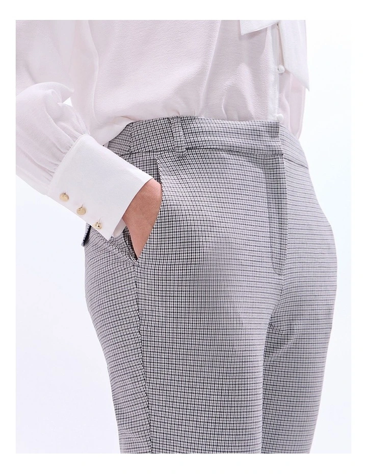 Dawn Check Pant in Grey Multi image 3