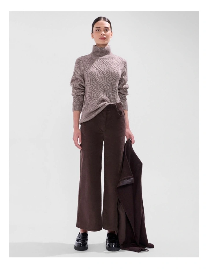 Cali Wide Leg Pant in Espresso image 2