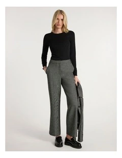 Sydney Wide Leg Pant in Black/White