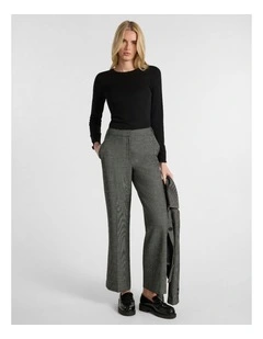 Sydney Wide Leg Pant in Black/White