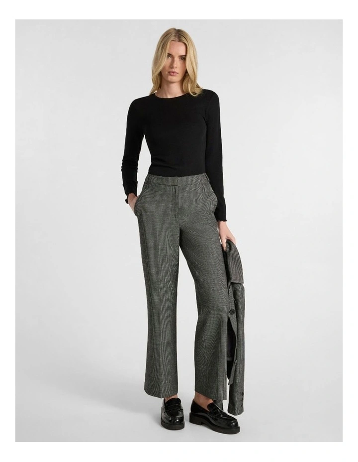 Sydney Wide Leg Pant in Black/White image 1